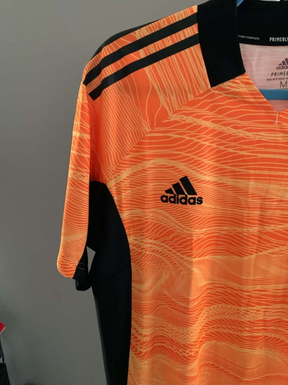 Adidas Los Angeles FC LAFC 2021 Primeblue Goalkeeper Jersey Orange - Picture 2 of 9